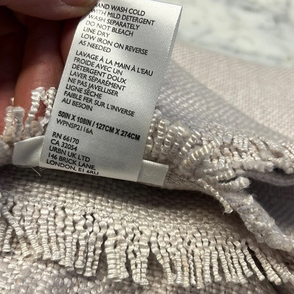 Anthropologie Luxe Linen Blend Curtain Panel set New 50 x 108